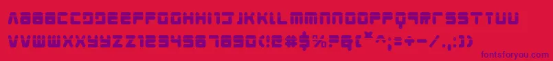 Шрифт Youngtechslaser – фиолетовые шрифты на красном фоне