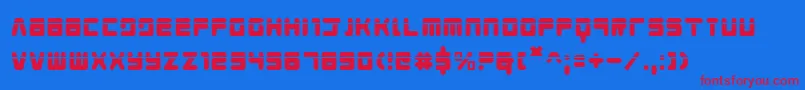 Youngtechslaser Font – Red Fonts on Blue Background