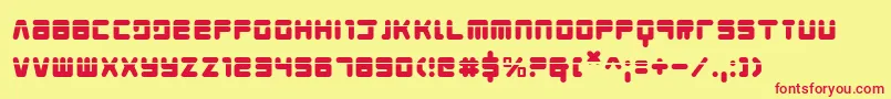 Youngtechslaser Font – Red Fonts on Yellow Background