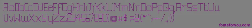 フォントGutsyBold – 紫色のフォント、灰色の背景