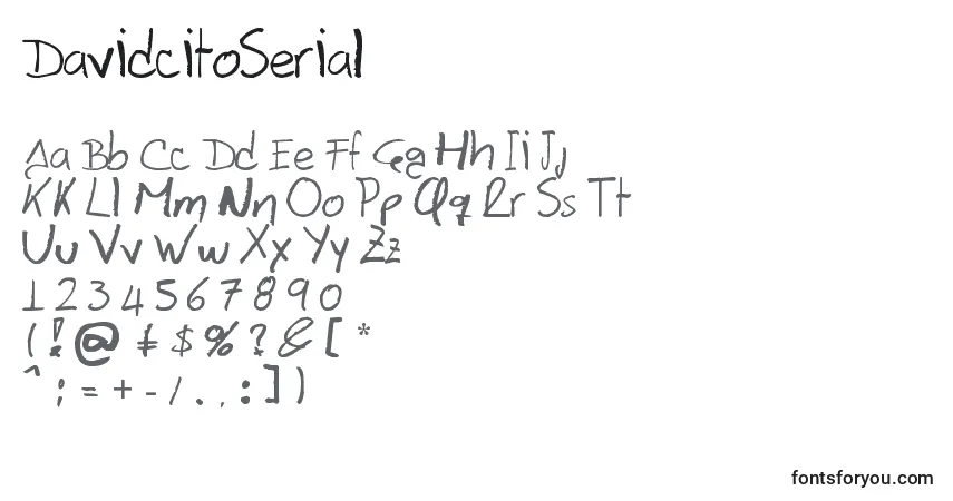 Fuente DavidcitoSerial - alfabeto, números, caracteres especiales