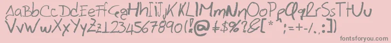 DavidcitoSerial Font – Gray Fonts on Pink Background
