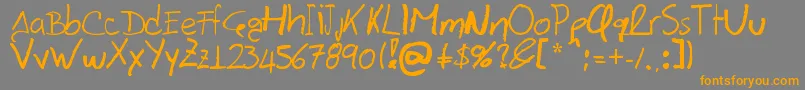 DavidcitoSerial Font – Orange Fonts on Gray Background