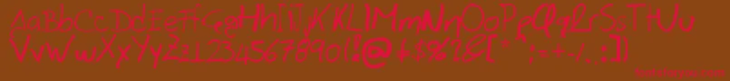 DavidcitoSerial Font – Red Fonts on Brown Background