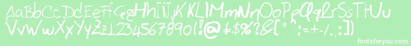 DavidcitoSerial Font – White Fonts on Green Background
