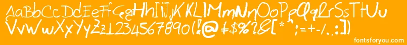DavidcitoSerial Font – White Fonts on Orange Background