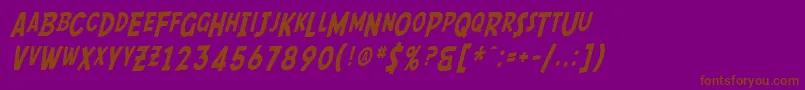 fuente SfComicScriptCondensed – Fuentes Marrones Sobre Fondo Morado
