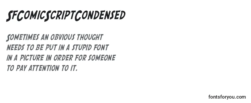 Review of the SfComicScriptCondensed Font