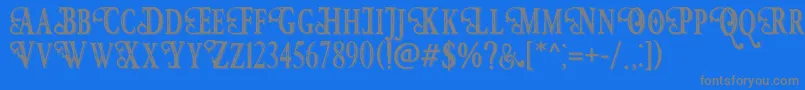 HunterHeartFreeFont Font – Gray Fonts on Blue Background