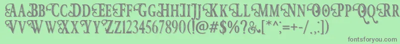 HunterHeartFreeFont Font – Gray Fonts on Green Background