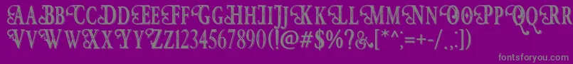 HunterHeartFreeFont Font – Gray Fonts on Purple Background