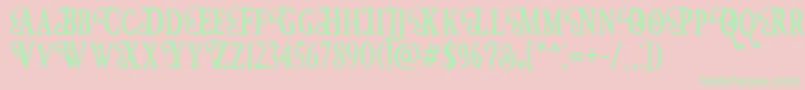 HunterHeartFreeFont Font – Green Fonts on Pink Background