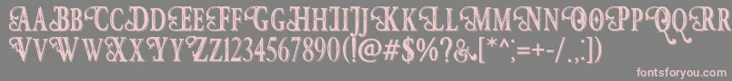 HunterHeartFreeFont Font – Pink Fonts on Gray Background