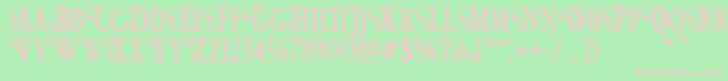 HunterHeartFreeFont Font – Pink Fonts on Green Background