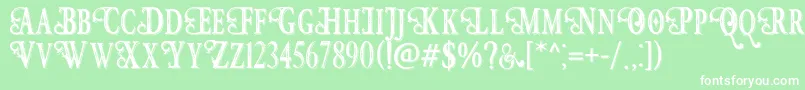 HunterHeartFreeFont Font – White Fonts on Green Background