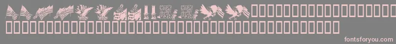 Fonte KrAllAmerican – fontes rosa em um fundo cinza