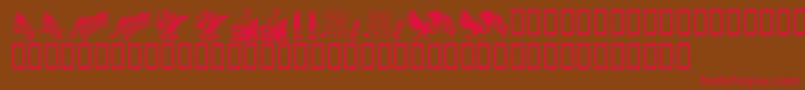 KrAllAmerican Font – Red Fonts on Brown Background