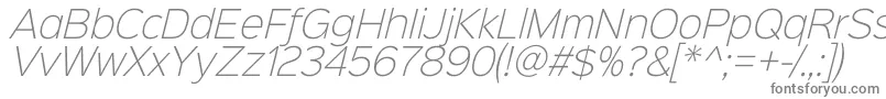 Czcionka Sinkinsans200xlightitalic – szare czcionki