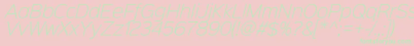 Sinkinsans200xlightitalic-Schriftart – Grüne Schriften auf rosa Hintergrund