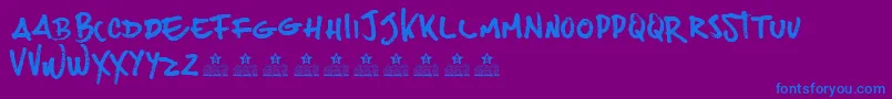 JoesBurguerPersonalUse Font – Blue Fonts on Purple Background