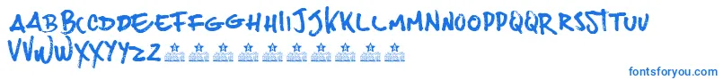 Шрифт JoesBurguerPersonalUse – синие шрифты на белом фоне