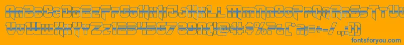 Шрифт Omegaforcehalf3D12 – синие шрифты на оранжевом фоне