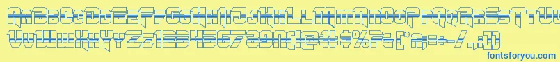 fuente Omegaforcehalf3D12 – Fuentes Azules Sobre Fondo Amarillo