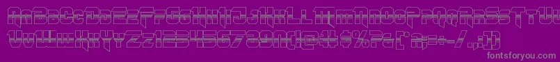fuente Omegaforcehalf3D12 – Fuentes Grises Sobre Fondo Morado