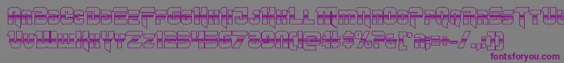 Omegaforcehalf3D12 Font – Purple Fonts on Gray Background