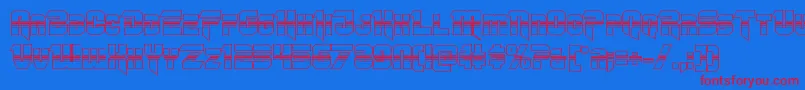 More about Omegaforcehalf3D12 Font Omegaforcehalf3D12 Font – Red Fonts on Blue Background
