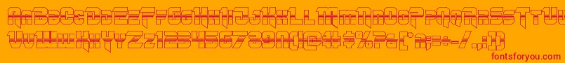 Шрифт Omegaforcehalf3D12 – красные шрифты на оранжевом фоне