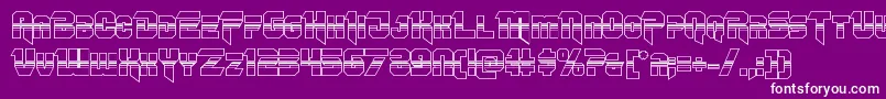 Police Omegaforcehalf3D12 – polices blanches sur fond violet
