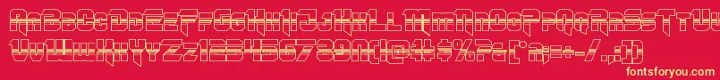 fuente Omegaforcehalf3D12 – Fuentes Amarillas Sobre Fondo Rojo