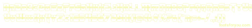 Omegaforcehalf3D12 Font – Yellow Fonts on White Background