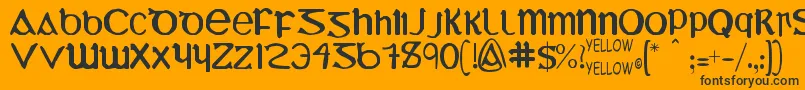 UncialMostIrish Font – Black Fonts on Orange Background