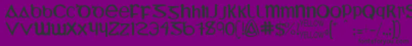 フォントUncialMostIrish – 紫の背景に黒い文字