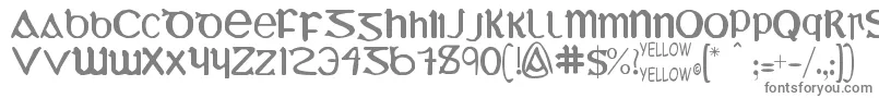 Шрифт UncialMostIrish – серые шрифты на белом фоне