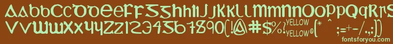 UncialMostIrish Font – Green Fonts on Brown Background