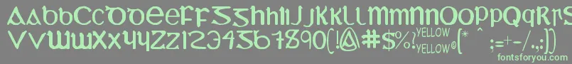 UncialMostIrish Font – Green Fonts on Gray Background