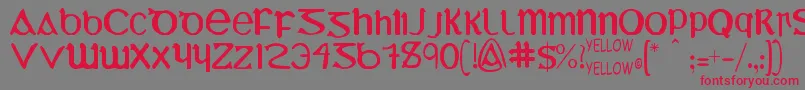 UncialMostIrish Font – Red Fonts on Gray Background
