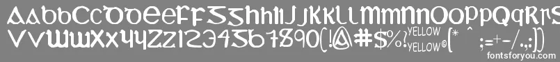 UncialMostIrish Font – White Fonts on Gray Background