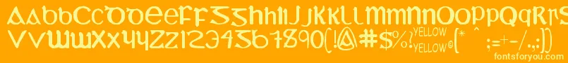 UncialMostIrish Font – Yellow Fonts on Orange Background