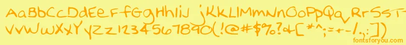 Подробнее о шрифте Nellyshand Шрифт Nellyshand – оранжевые шрифты на жёлтом фоне