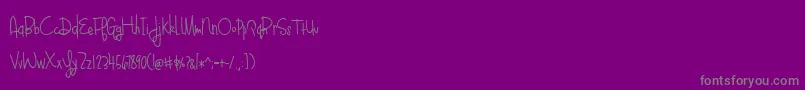BlueberryOatmealBold Font – Gray Fonts on Purple Background