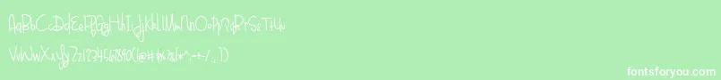 BlueberryOatmealBold Font – White Fonts on Green Background