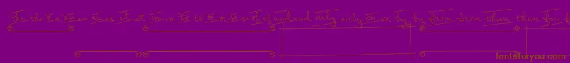 PeasCarrotsExtras-Schriftart – Braune Schriften auf violettem Hintergrund