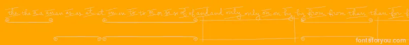 Police PeasCarrotsExtras – polices roses sur fond orange