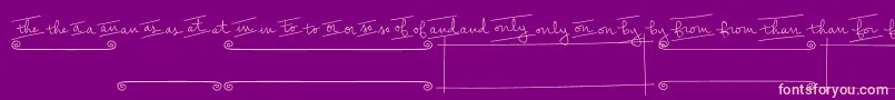 fuente PeasCarrotsExtras – Fuentes Rosadas Sobre Fondo Morado