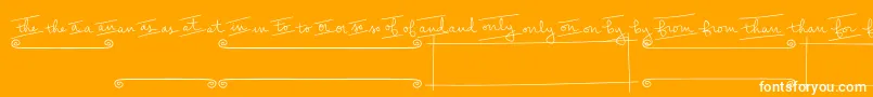 PeasCarrotsExtras Font – White Fonts on Orange Background