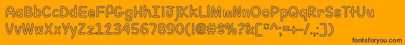 FillMeWithColorTtf Font – Black Fonts on Orange Background